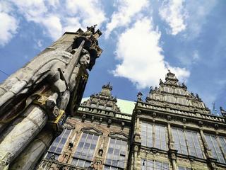 Bremen Marktplatz, Roland, Rathaus Caffee Copyright Ingrid Krause, BTZ Bremer Touristik-Zentrale